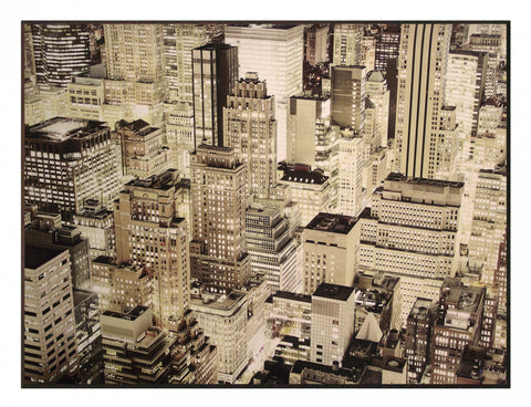 Obraz - Nowy York - Manhattan nocą, kolorowa fotografia , zbliżenie - reprodukcja na płycie 3AP1990 81x61 cm. - Obrazy Reprodukcje Ramy | ergopaul.pl
