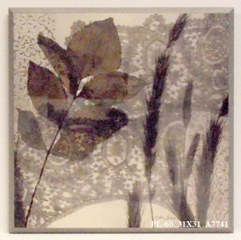 Obraz - Pastelowa kompozycja z koronki i zasuszonych roślin - reprodukcja A7741 na płycie 31x31 cm. - Obrazy Reprodukcje Ramy | ergopaul.pl