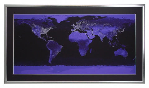Obraz - Ziemia nocą, fotografia NASA - reprodukcja oprawiona w ramę 2AP2990 110x60 cm - Obrazy Reprodukcje Ramy | ergopaul.pl