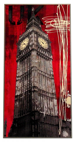 Obraz - W czerwieni, Big Ben, Wielka Brytania - Decograph AB0233 51x101 cm - Obrazy Reprodukcje Ramy | ergopaul.pl