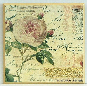 Obraz - Róża w wydaniu decoupage - reprodukcja na płycie ANT1009 31x31 cm - Obrazy Reprodukcje Ramy | ergopaul.pl