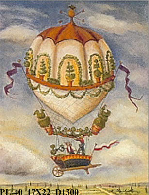Obraz - Latający balon - reprodukcja na płycie D1300 17x22 cm - Obrazy Reprodukcje Ramy | ergopaul.pl