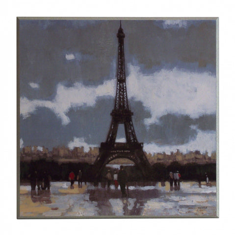 Obraz - Spacer po Paryżu, Wieża Eiffla - reprodukcja na płycie A9909 51x51 cm - Obrazy Reprodukcje Ramy | ergopaul.pl