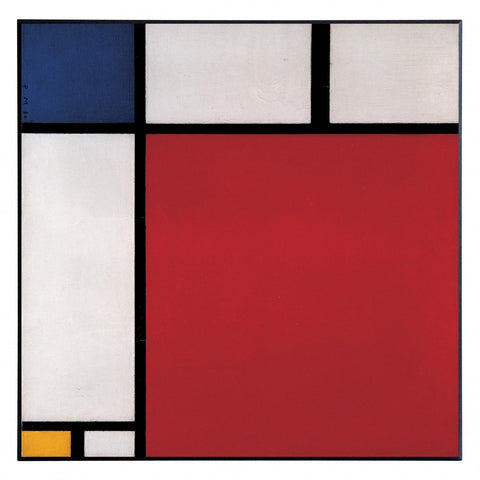 Obraz - Mondrian - kolorowa kompozycja - reprodukcja na płycie 1MON2122 71x71 cm. - Obrazy Reprodukcje Ramy | ergopaul.pl