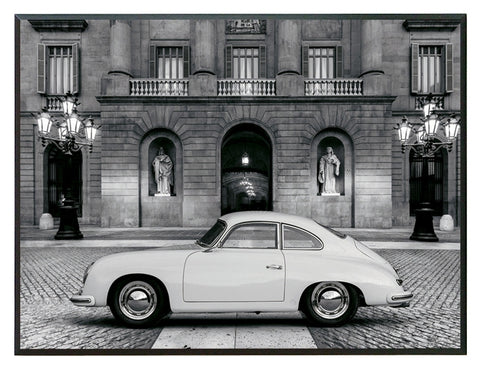 Obraz -Samochód Vintage II, czarno-biała fotografia - reprodukcja 3AP3327-40 na płycie 41x31 cm - Obrazy Reprodukcje Ramy | ergopaul.pl