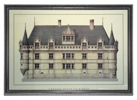 Obraz - Francuska Architektura, Chateau d'Azay-Le-Rideau - reprodukcja w ramie AP701 84x57,5 cm - Obrazy Reprodukcje Ramy | ergopaul.pl