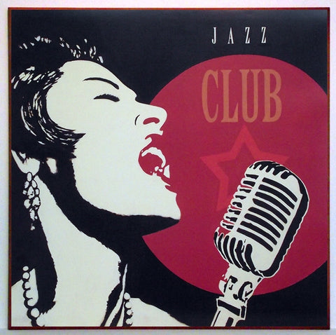Obraz - Jazz, klubowa wokalistka w czerwonym wydaniu - Decograph A5879 71x71 cm. - Obrazy Reprodukcje Ramy | ergopaul.pl