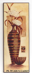 Obraz - Kwiaty w etnicznych wazonach - reprodukcja na płycie CA2037 26x71 cm - Obrazy Reprodukcje Ramy | ergopaul.pl