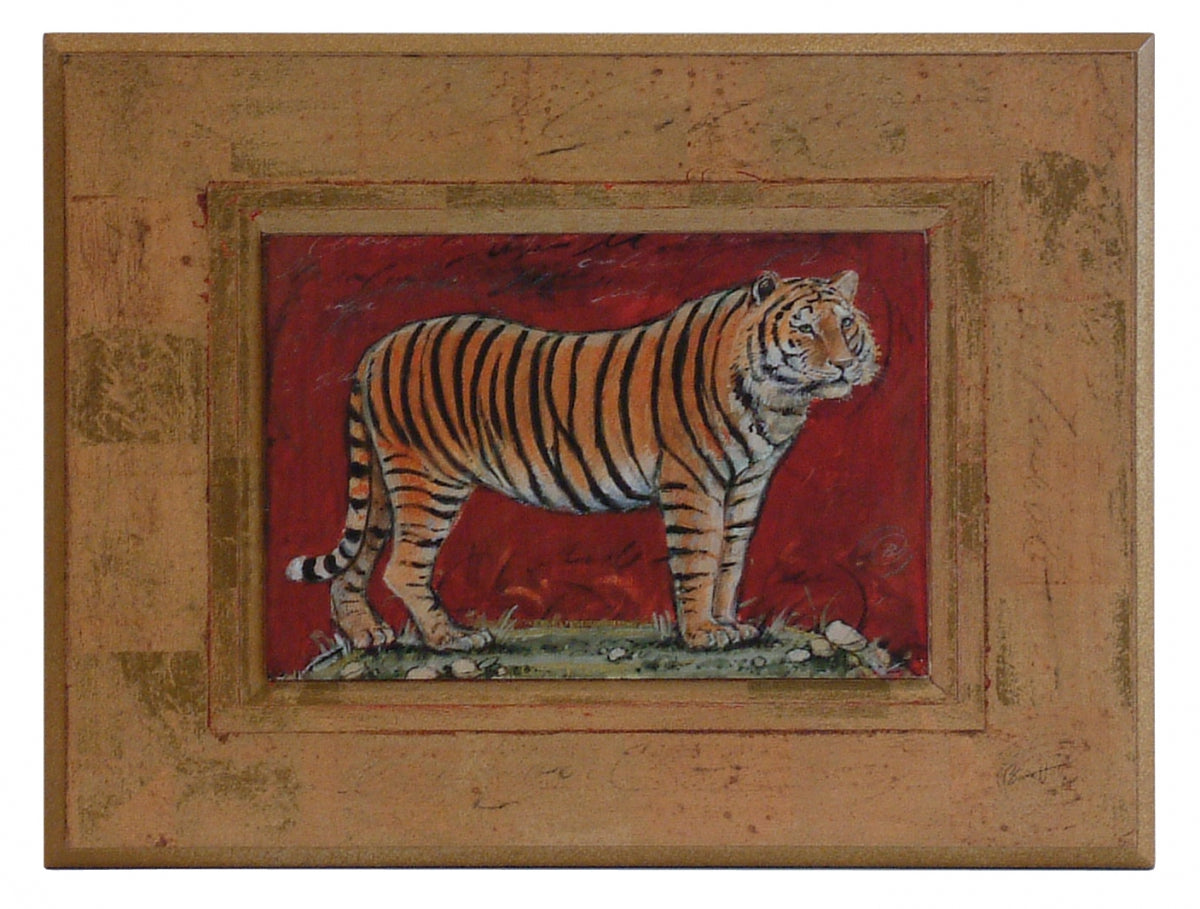 Obraz - Tygrys - reprodukcja na płycie z pogrubieniem A1737 42X31 cm. - Obrazy Reprodukcje Ramy | ergopaul.pl