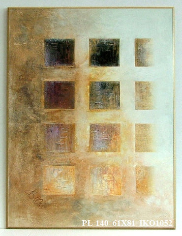 Obraz - Gama kwadratów w złocie - reprodukcja na płycie IKO1052 61x81 cm - Obrazy Reprodukcje Ramy | ergopaul.pl
