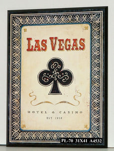 Obraz - Karta trefl, Las Vegas - reprodukcja na płycie A4532 31x41 cm - Obrazy Reprodukcje Ramy | ergopaul.pl