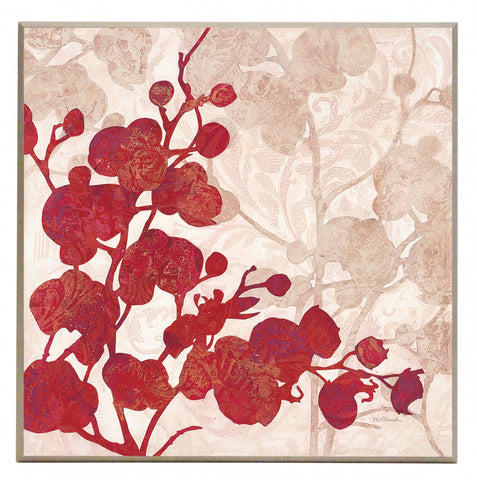 Obraz - Czerwony kontur orchidei 1 - reprodukcja A9760 na płycie 51x51 cm - Obrazy Reprodukcje Ramy | ergopaul.pl